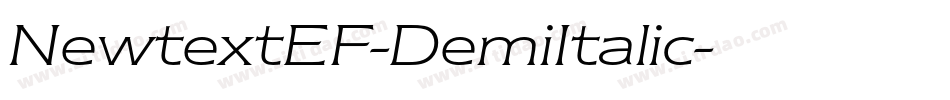 NewtextEF-DemiItalic字体转换
