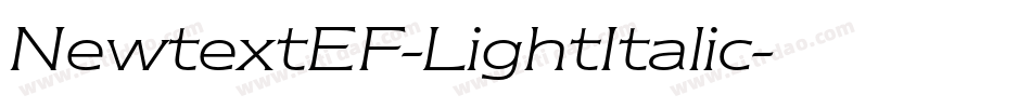NewtextEF-LightItalic字体转换