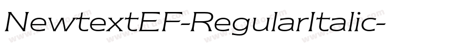 NewtextEF-RegularItalic字体转换