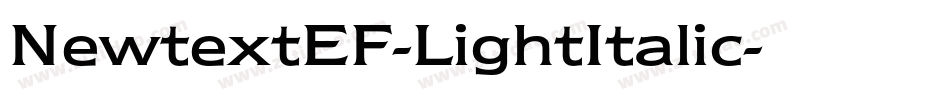 NewtextEF-LightItalic字体转换