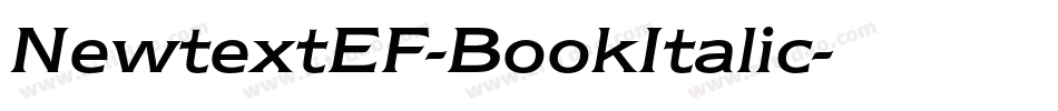 NewtextEF-BookItalic字体转换