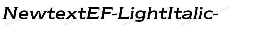 NewtextEF-LightItalic字体转换
