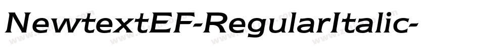 NewtextEF-RegularItalic字体转换