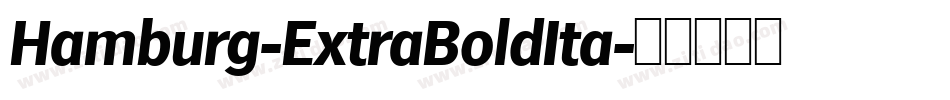 Hamburg-ExtraBoldIta字体转换