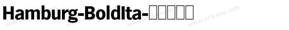 Hamburg-BoldIta字体转换