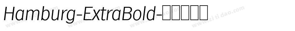 Hamburg-ExtraBold字体转换
