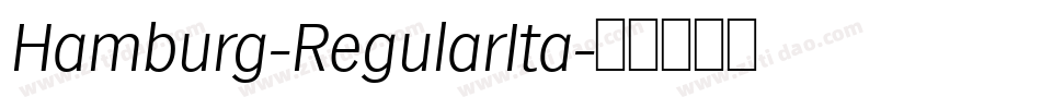 Hamburg-RegularIta字体转换