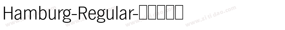 Hamburg-Regular字体转换
