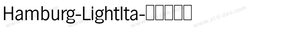 Hamburg-LightIta字体转换