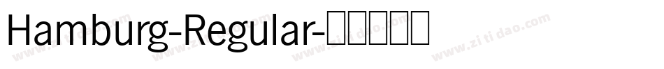 Hamburg-Regular字体转换