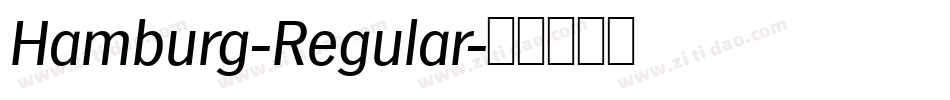 Hamburg-Regular字体转换