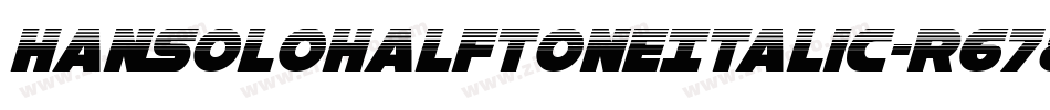 HanSoloHalftoneItalic-r678字体转换