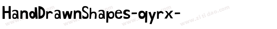 HandDrawnShapes-qyrx字体转换