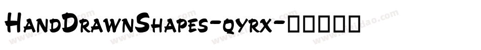HandDrawnShapes-qyrx字体转换