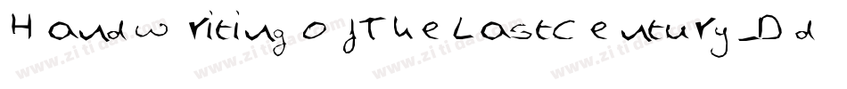 HandWritingOfTheLastCentury-DdJ1字体转换