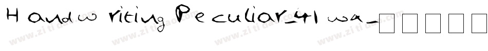 HandWritingPeculiar-41wx字体转换