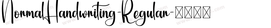 NormalHandwriting-Regular字体转换