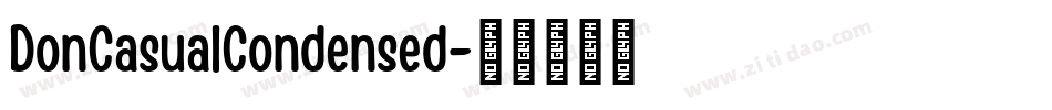 DonCasualCondensed字体转换