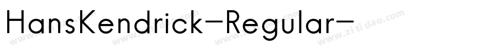 HansKendrick-Regular字体转换
