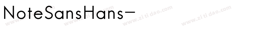 NoteSansHans字体转换