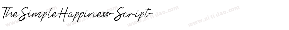 TheSimpleHappiness-Script字体转换