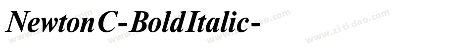 NewtonC-BoldItalic字体转换