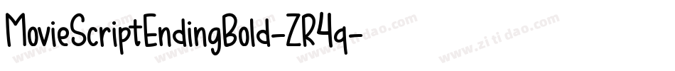 MovieScriptEndingBold-ZR4q字体转换