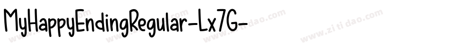 MyHappyEndingRegular-Lx7G字体转换