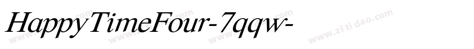 HappyTimeFour-7qqw字体转换