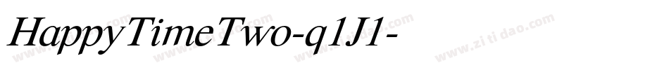HappyTimeTwo-q1J1字体转换