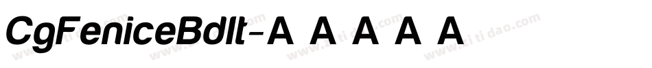 CgFeniceBdIt字体转换