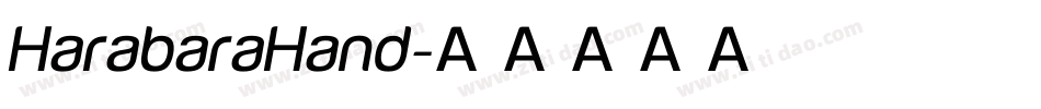 HarabaraHand字体转换