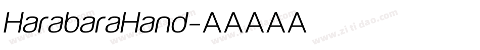HarabaraHand字体转换
