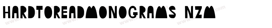 HardToReadMonograms-nZM1字体转换