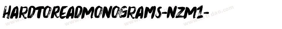 HardToReadMonograms-nZM1字体转换