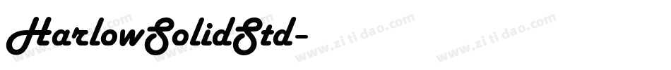 HarlowSolidStd字体转换