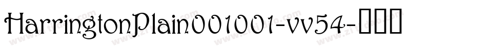 HarringtonPlain001001-vv54字体转换