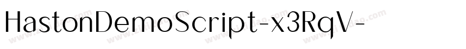 HastonDemoScript-x3RqV字体转换