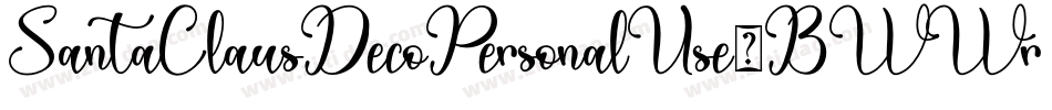 SantaClausDecoPersonalUse-BWWr3字体转换