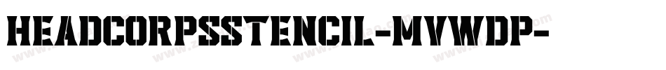 HeadcorpsStencil-MVWdp字体转换