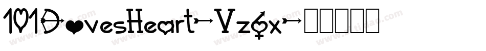 101DovesHeart-Vz6x字体转换