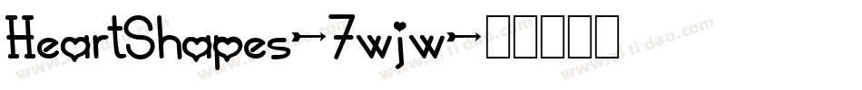 HeartShapes-7wjw字体转换
