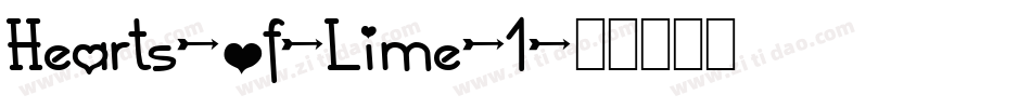 Hearts-of-Lime-1字体转换