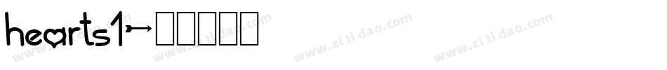 hearts1字体转换