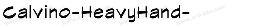 Calvino-HeavyHand字体转换