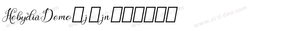 HebydiaDemo-J8jn字体转换