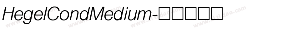 HegelCondMedium字体转换