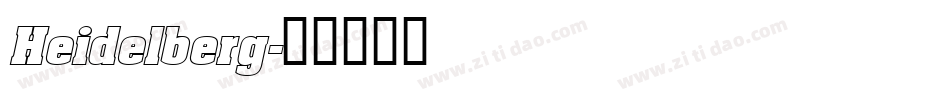 Heidelberg字体转换
