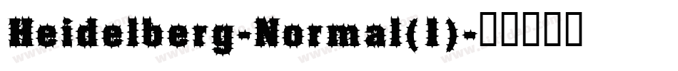 Heidelberg-Normal(1)字体转换