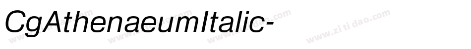 CgAthenaeumItalic字体转换